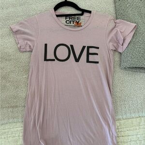 freecity Women's Light Pink Love Tee